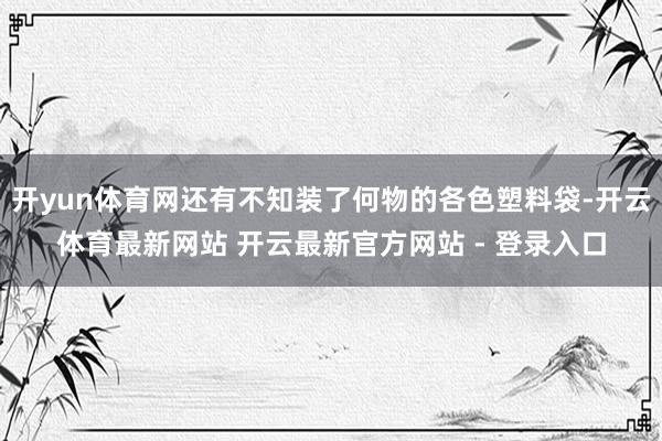 开yun体育网还有不知装了何物的各色塑料袋-开云体育最新网站 开云最新官方网站 - 登录入口