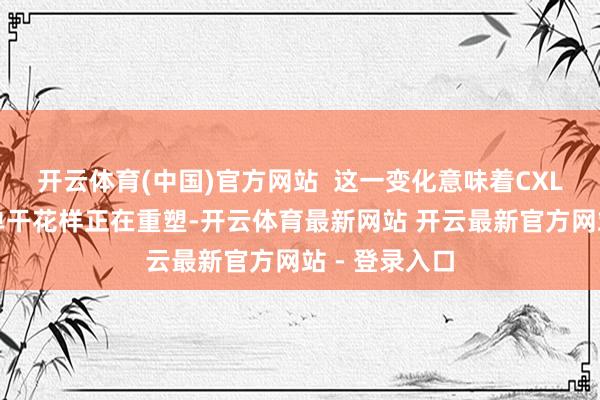 开云体育(中国)官方网站  这一变化意味着CXL生态系统的单干花样正在重塑-开云体育最新网站 开云最新官方网站 - 登录入口